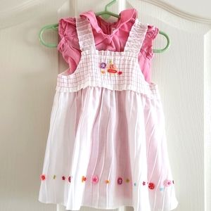 Catimini Baby girl's dress with flowers 12 months